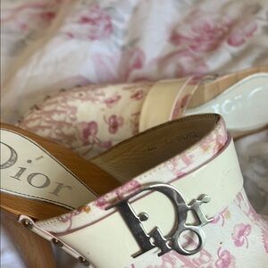 Dior Women's Pink and Cream Shoes